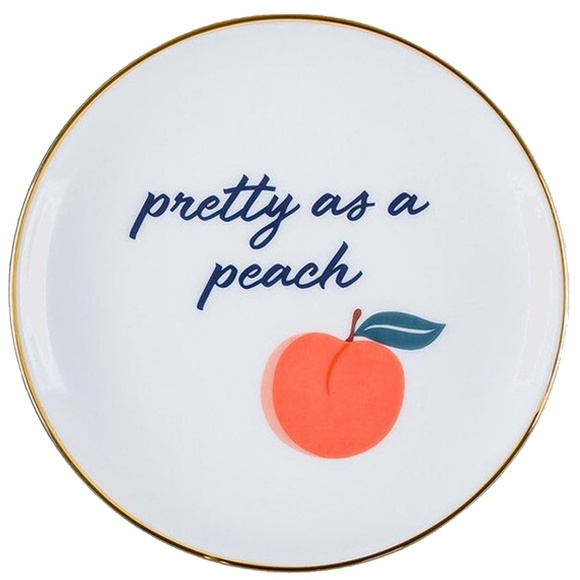 Draper James Round Trinket Dish Jewelry Holder Pretty as a Peach NIB - Picture 1 of 5